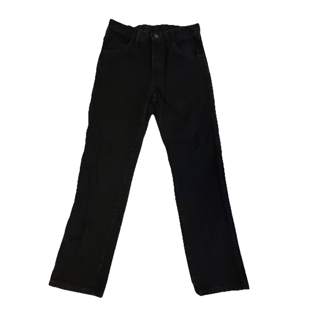 Rustler Cowboy Cut Slim Fit Jeans Men 30x30 Actual 29 Black Denim Workwear